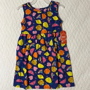 Girls 4T Summer Sleeveless Dress 100% Cotton w/Small  Purse